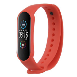 Correa de silicona lisa para Xiaomi Mi Band 4 Roja