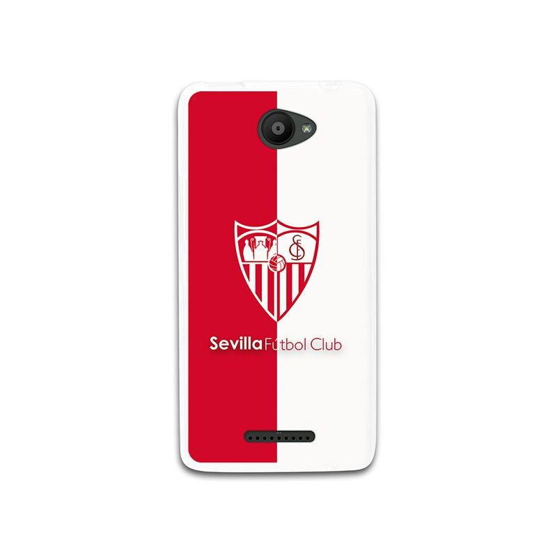 Coque Officielle Sevilla FC Écusson Bicolore pour Bq Aquaris U Lite