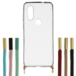 Funda Silicona Colgante Transparente para Motorola One Vision