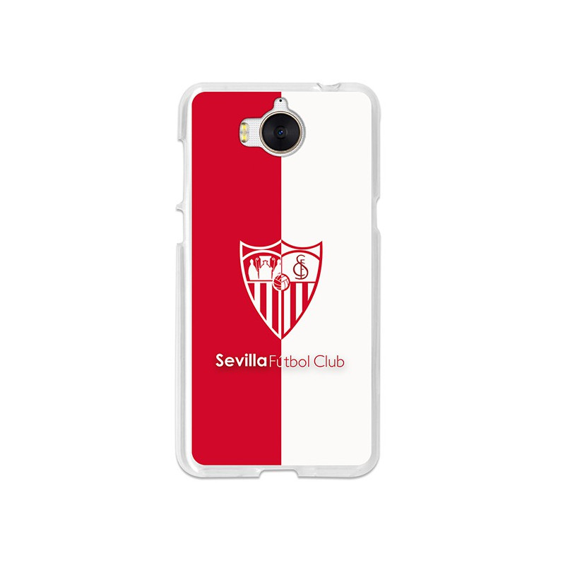 Coque Officielle Sevilla FC Écusson Bicolore pour Huawei Y5 2017