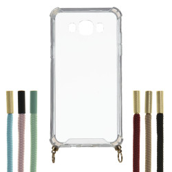 Funda Silicona Colgante Transparente para Samsung Galaxy J7 2016