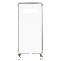 Funda Silicona Colgante Transparente para Samsung Galaxy S10 Plus