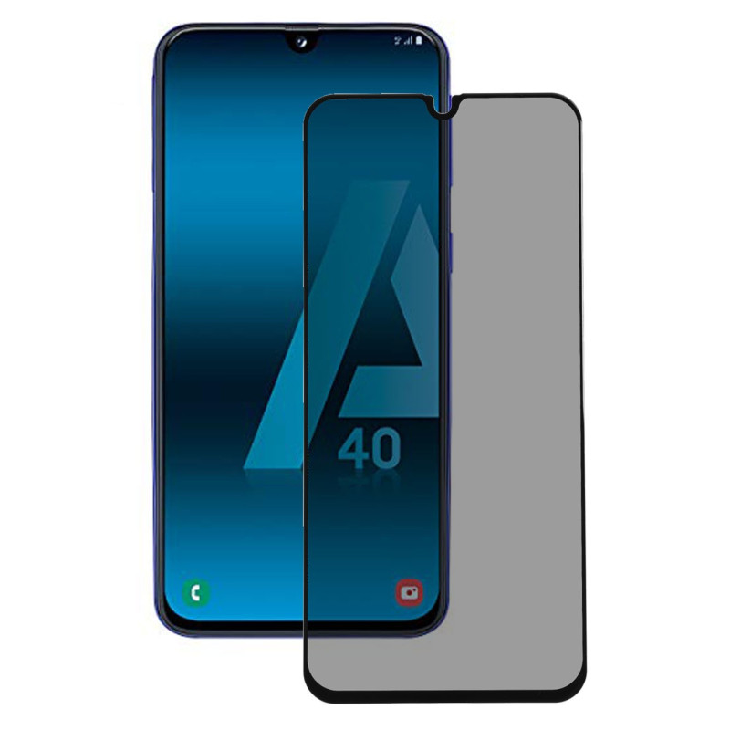 Cristal Templado Completo Antiespía Negro para Samsung Galaxy A40