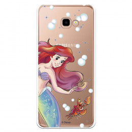 Carcasa Oficial Disney Sirenita y Sebastián Transparente para Samsung Galaxy J4 Plus - La Sirenita- La Casa de las Carcasas