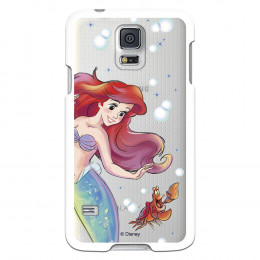 Carcasa Oficial Disney Sirenita y Sebastián Transparente para Samsung Galaxy S5 - La Sirenita- La Casa de las Carcasas