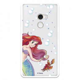 Carcasa Oficial Disney Sirenita y Sebastián Transparente para Xiaomi Mi Mix 2 - La Sirenita- La Casa de las Carcasas