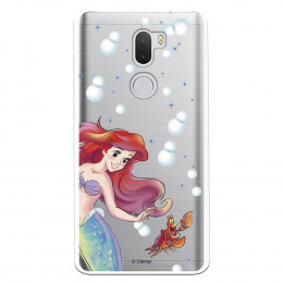 Carcasa Oficial Disney Sirenita y Sebastián Transparente para Xiaomi Mi 5s Plus - La Sirenita- La Casa de las Carcasas