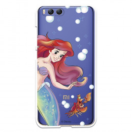 Carcasa Oficial Disney Sirenita y Sebastián Transparente para Xiaomi Mi 6 - La Sirenita- La Casa de las Carcasas