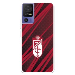 Funda para TCL 40 SE del Granada CF Escudo - Líneas Rojas y Negras  - Licencia Oficial Granada CF