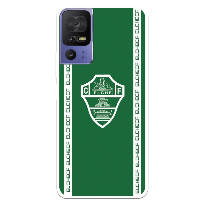 Funda para TCL 40 SE del Elche CF Escudo Fondo Verde  - Licencia Oficial Elche CF