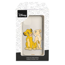 Funda para Motorola Moto G54 5G Oficial de Disney Simba y Nala Silueta - El Rey León