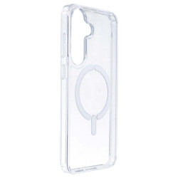 Funda Transparente Logo Compatible con Magsafe para Samsung Galaxy S25