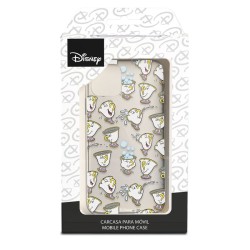 Funda para Honor X7A Oficial de Disney Chip Potts Siluetas - La Bella y la Bestia