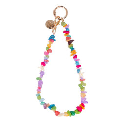 Bracelet de pierres colorées pour téléphone