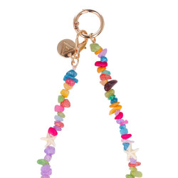 Bracelet de pierres colorées pour téléphone