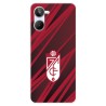 Funda para Realme 10 del Granada CF Escudo - Líneas Rojas y Negras  - Licencia Oficial Granada CF