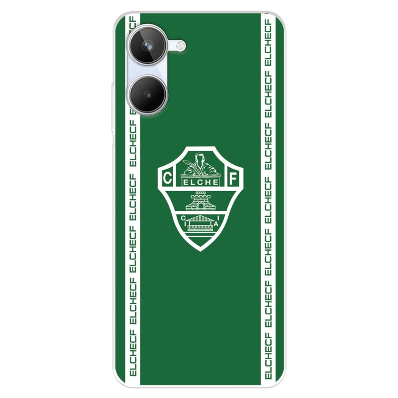 Funda para Realme 10 del Elche CF Escudo Fondo Verde  - Licencia Oficial Elche CF