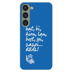 Funda para Samsung Galaxy S23+ del Real Sociedad de Fútbol Real grito afición  - Licencia Oficial Real Sociedad de Fútbol