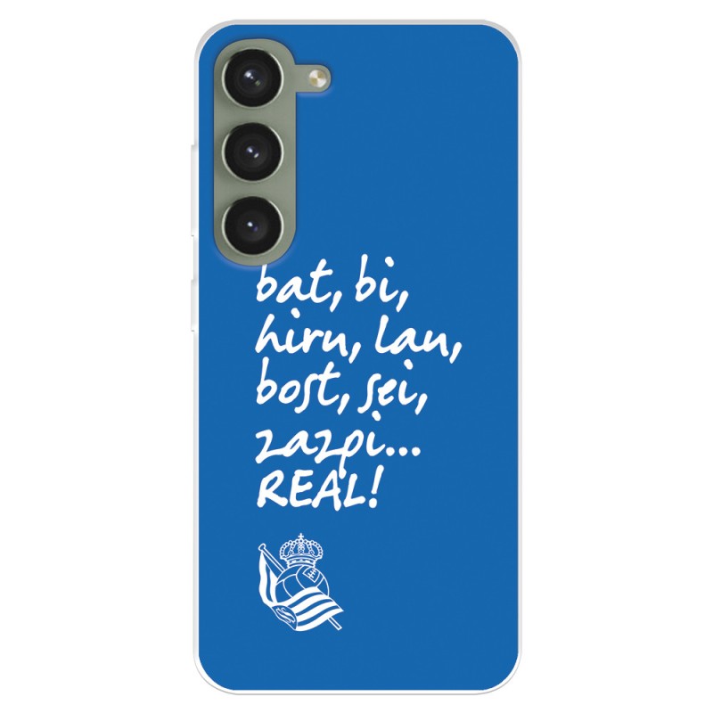 Funda para Samsung Galaxy S23+ del Real Sociedad de Fútbol Real grito afición  - Licencia Oficial Real Sociedad de Fútbol