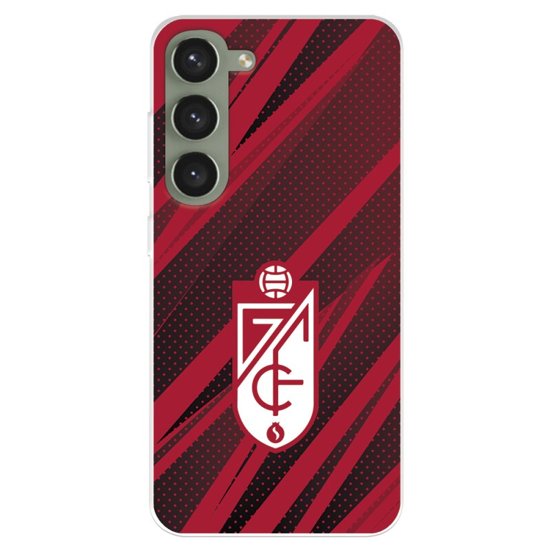 Funda para Samsung Galaxy S23+ del Granada CF Escudo - Líneas Rojas y Negras  - Licencia Oficial Granada CF