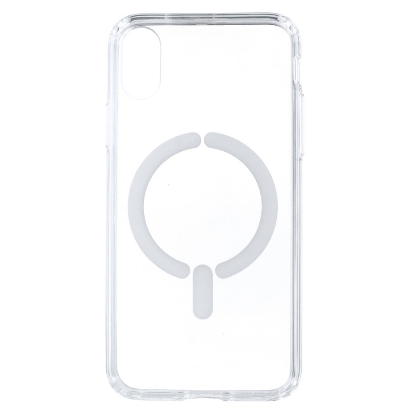 Coque Transparente Logo Compatible avec Magsafe pour iPhone X