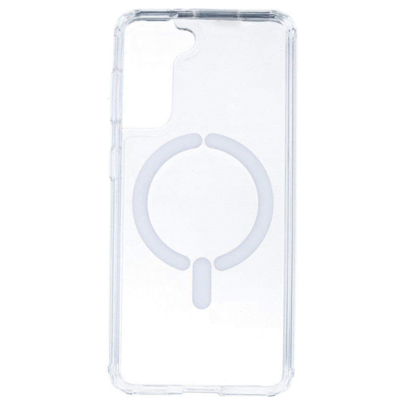 Coque Transparente Logo Compatible avec Magsafe pour Samsung Galaxy S21