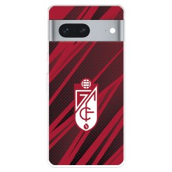 Funda para Google Pixel 7 5G del Granada CF Escudo - Líneas Rojas y Negras  - Licencia Oficial Granada CF