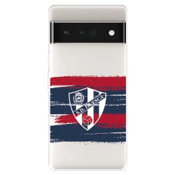 Funda para Google Pixel 7 Pro del SD Huesca Rayas Transparente  - Licencia Oficial SD Huesca