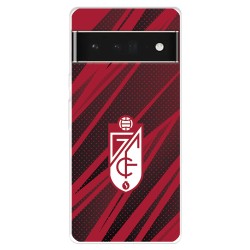 Funda para Google Pixel 7 Pro del Granada CF Escudo - Líneas Rojas y Negras  - Licencia Oficial Granada CF