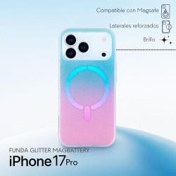 Coque Ring Glitter Compatible Magsafe pour iPhone 17 Pro - La Casa de las Carcasas, Accessoires et Coques pour téléphones portab