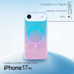 Coque Ring Glitter Compatible Magsafe pour iPhone 17 Air - La Casa de las Carcasas, Accessoires et Coques pour téléphones portab