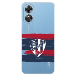 Funda para Oppo A17 del SD Huesca Rayas Transparente  - Licencia Oficial SD Huesca