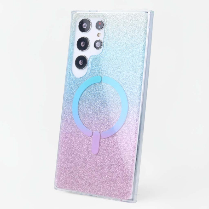 Funda Ring Glitter Compatible con Magsafe para Samsung Galaxy S24 Ultra