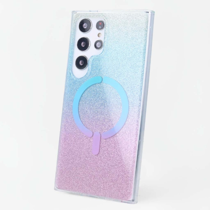 Funda Ring Glitter Compatible con Magsafe para Samsung Galaxy S25 Ultra