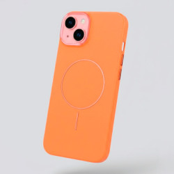 Funda Funda Magbattery Con Cubrecamara Naranja para iPhone 13