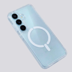 Funda Transparente Logo Compatible con Magsafe para Samsung Galaxy S26