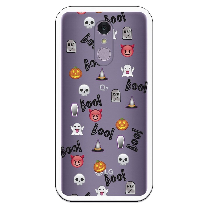 Funda Halloween Icons para LG Q7