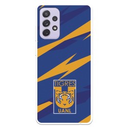 Funda para Samsung Galaxy A72 4G del Club Tigres de la UANL Escudo fondo azul - Licencia Oficial Club Tigres de la UANL