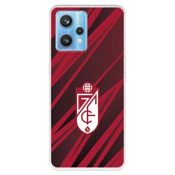 Funda para Realme 9 4G del Granada CF Escudo - Líneas Rojas y Negras  - Licencia Oficial Granada CF