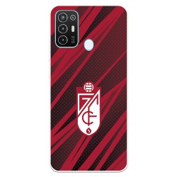 Funda para ZTE Blade A52 del Granada CF Escudo - Líneas Rojas y Negras  - Licencia Oficial Granada CF