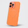 Funda Funda Magbattery Con Cubrecamara Naranja para iPhone 16 Pro Max