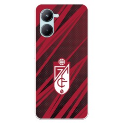 Funda para Realme C33 del Granada CF Escudo - Líneas Rojas y Negras  - Licencia Oficial Granada CF