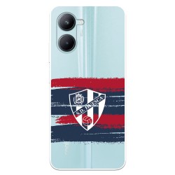 Funda para Realme C33 del SD Huesca Rayas Transparente  - Licencia Oficial SD Huesca