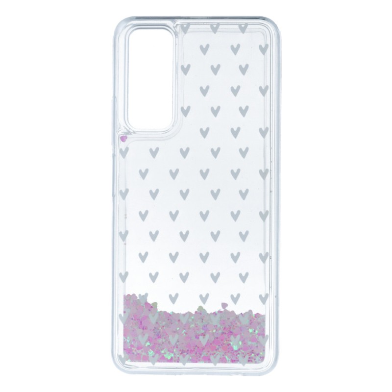 Funda Líquida Corazones para Huawei P Smart 2021