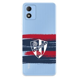 Funda para TCL 305i del SD Huesca Rayas Transparente  - Licencia Oficial SD Huesca