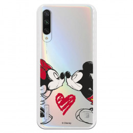 Carcasa Oficial Mickey y Minnie beso para Xiaomi Mi A3 - Mickey y Minnie- La Casa de las Carcasas