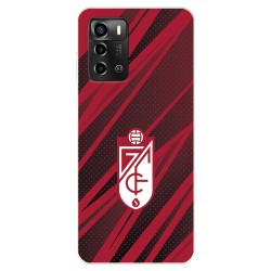 Funda para ZTE Blade A72 del Granada CF Escudo - Líneas Rojas y Negras  - Licencia Oficial Granada CF