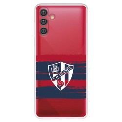 Funda para Samsung Galaxy A04s del SD Huesca Rayas Transparente  - Licencia Oficial SD Huesca