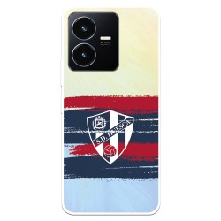 Funda para Vivo Y35 del SD Huesca Rayas Transparente  - Licencia Oficial SD Huesca