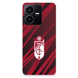 Funda para Vivo Y35 del Granada CF Escudo - Líneas Rojas y Negras  - Licencia Oficial Granada CF